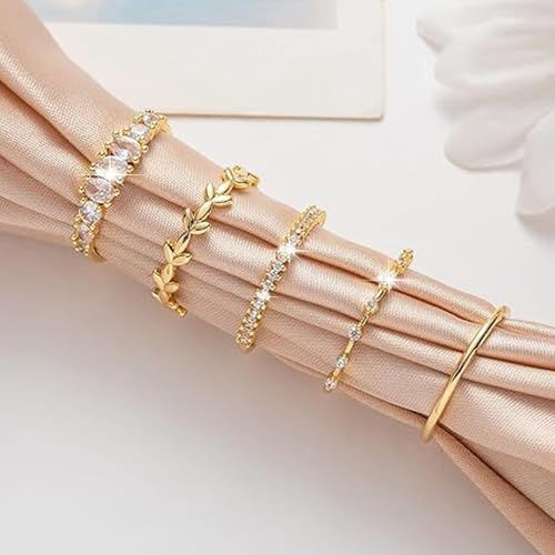 Roe Dolph Gold Engagement Rings for Women Non Tarnish Gold Plated Wedding Rings That Don't Tarnish Dainty Stackable Cubic Zirconia Rings Statement Wedding Bands Promise Rings Jewelry Gifts3