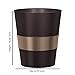 nu steel Nusteel Selma Decorative Steel Small Trash Can Wastebasket, Garbage Container Bin for Bathrooms, Powder Rooms, Kitchens, Home Offices, Large, Oil Rubbed Bronze & Copper
