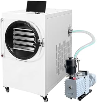 ZZKD -60℃ Vacuum Freeze Dryer for Home, High-Efficiency Freeze Dryer with Vacuum Pump, Food Grade Freeze-Dried For Fruits, Candy, Fish, Milk, Pet Foods, One Freeze-Drying Area Of 0.46㎡