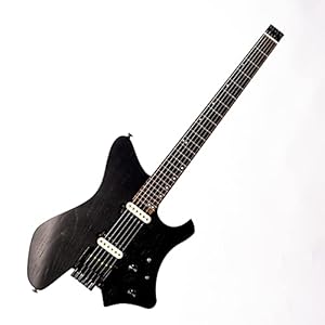EART Headless elektrische gitaar, 6-snarige reisgitaar, dual humbucker rechtshandige gitaar met tremolo, ultralicht voor…