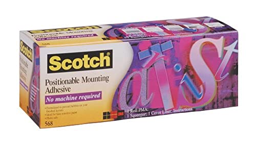 3M Positionable Mounting Adhesive, 24 Inches x 50 Feet (568)