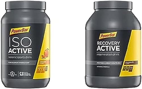 Powerbar ISOACTIVE Orange 1.320g & Powerbar Recovery Active Chocolate 1210g