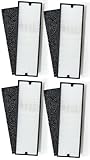 Nispira Particle/Carbon HEPA Filter Set For Blueair Sense+ Sense Air Purifier | Removes Smoke, Chemical VOCs, Odor, Pet Dander | 4 Sets