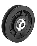 Mixizigoz 90mm/3.5' Universal Nylon Bearing Pulley-Wheel Replace for Home Gym Equipment Part Cable Machine, Wearproof Abration Bearing Wheel, Gym Equipment and Garage Door Pulley System