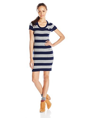 U.S. Polo Assn. Junior's Striped Cable Knit Dress