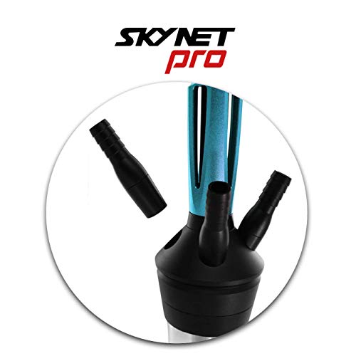 Shisha King | Skynet® Pro Shisha 60cm, Set mit Schlauch, Mundstück, Tabakkopf & Zubehör, 4 Schlauchanschlüsse | SkyBlue – Bild 7