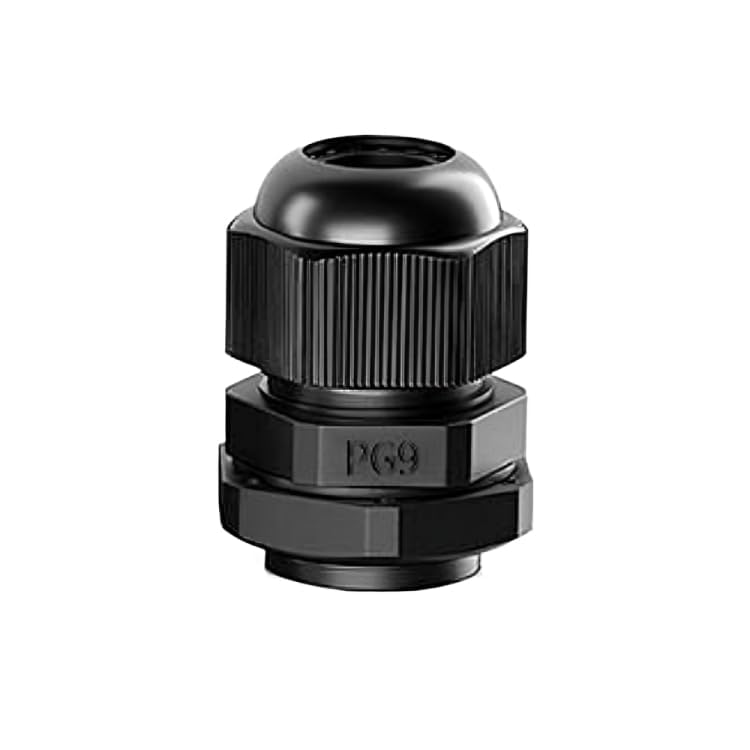 Power Pg9 Polyamide Cable Gland Pg Type Waterproof Pack of 100pcs (black)-image-20