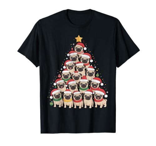 Merry Pugmas Christmas Funny Dogs Santa Pug Xmas T-Shirt