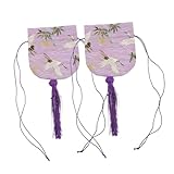 Pochettes en brocart de soie : avec suffisamment d'espace pour ranger bijoux, bagues, clés, pièces de monnaie, épices et fleurs séchées, broderie chinoise.