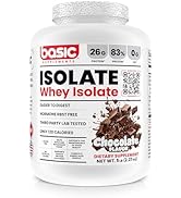 BASIC SUPPLEMENTS Basic Whey Protein Isolate, 26g Protein, 0g Fat, Gluten-Free, RBST-Free, Rapid ...