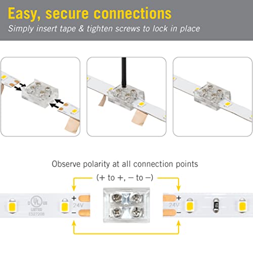 Image of Armacost Lighting 2 Pin LED Strip Light Screw Splice Connector (6 Pack) 560826