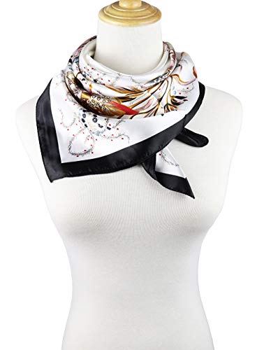 Image of Women's 35 inch Satin Square Silk Like Hair Scarves and Wraps Headscarf for Sleeping | Silk Feel Neckerchief, Hair Scarf, Fashion Bandana, Headscarf, Headband, Hair Wrap Sleeping, Daily Fashion Styling