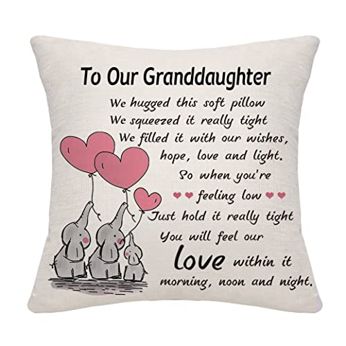 Bommex Granddaughter Gifts from Grandma Grandpa Throw Pillow Cover Cushion Cover Cushion...