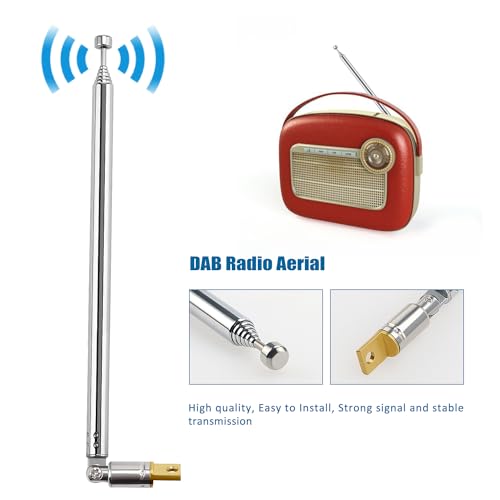 VooGenzek 3 PCS 75cm 7 Section Replacement Telescopic Aerial Antenna, DAB FM Antenna Replacement, Portable Radio Antenna - Image 3