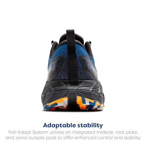 Brooks Brooks Men’s Cascadia 18 Mountain Trail Running Shoe - Blue Sapphire/Black/Orange - 10.5 Medium