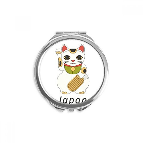 Miroir de poche de maquillage lucky cat pour retouches en voyage
