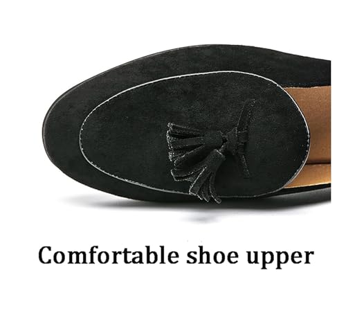 Mens Black Backless Loafers Genuine Leather Mules Shoes3