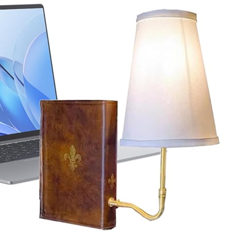 Lampe de table vintage style livre, lumière d'étagère littéraire classique, lampe de nuit décorative, ambiance de lecture confortable, pour la maison et les amateurs de livres, artisanat de haute