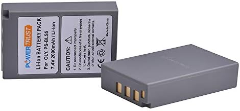 PowerTrust PS-BLS5 BLS-50 BLS-5 Battery Charger Pack for Olympus E-M10 Mark II, OM-D E-M10 Mark IV, E-M10 Mark III S, E-M5 Mark III, PEN E-P7 E-PL2 E-PL3 E-PM1 E-PM2 E-M10 II