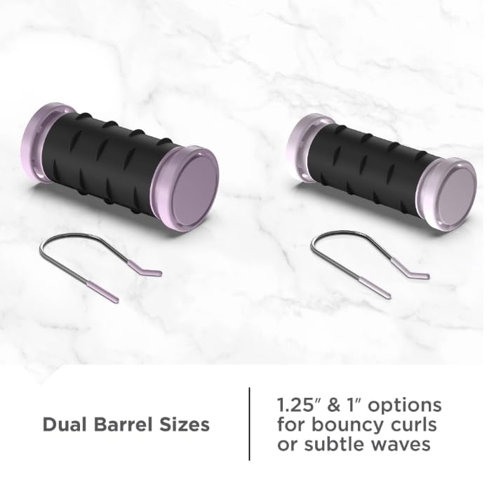 Travel Size Compact Ceramic Hot Hair Rollers Set – 10 Piece, Fast Heat‑Up, Ionic & Anti‑Static Technology, Dual Voltage, Black