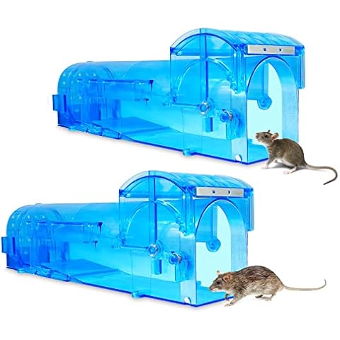 CCHKFEI Large 32CM Humane Mouse Traps - Live Catch and Release Rat Traps - No Kill Large Small Mouse Traps for Indoors Outdoors (2 Pack) Cover