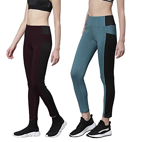Image of CHKOKKO Women's High Rise Yoga Track Pants Stretchable Sports Tight