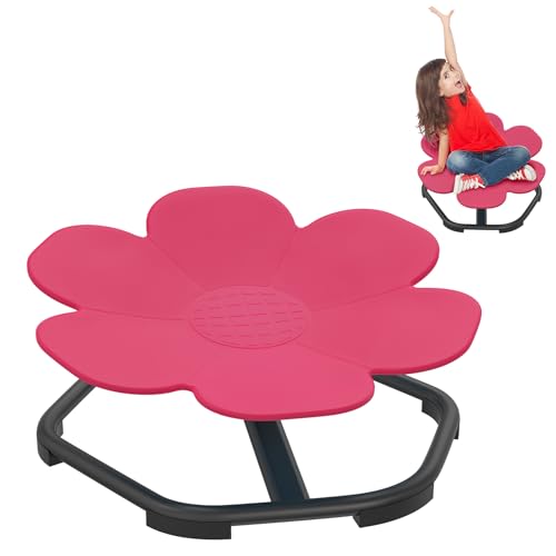 Froadp sensorisk karusellstol autism barnsnurrstol snurrstol barn träning fysisk koordination och balans sensorisk autism leksak balans, plommonröd