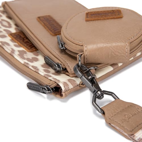 Image of Montana West X Wrangler Keychain Wallets for Women Dual Pouch Wristlet