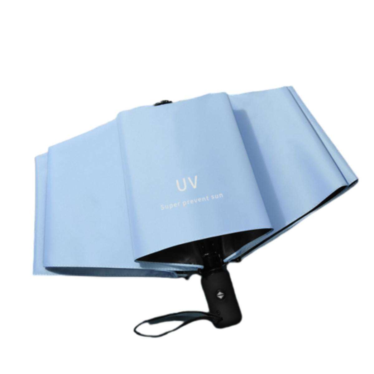 SPHINX UV Protection Umbrella for Sun & Rain | 3 Fold Auto Open & Close | Windproof Compact Travel, Lightweight & Durable with 8 Rib Frame, Stylish All Weather Unisex for Men, Women & Kids- (Sky Blue)