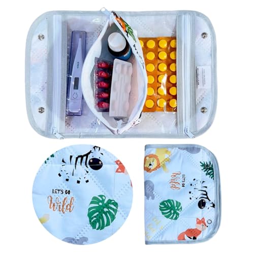 Porta Remédios Farmacinha Nécessaire Portátil Para Bebê (Safari)