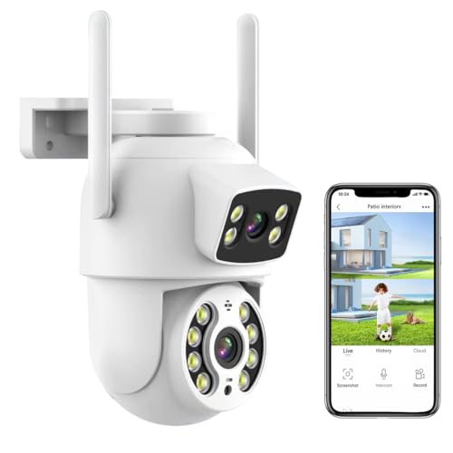 La Mejor Selección de Camaras de Videovigilancia - solo los mejores. 44 E T EASYTAO Q29 Cámara de Seguridad Exterior, 2K 3MP Cámara Wifi de Doble Lente, Tris Home/ICSee APP, IP66 Impermeabile, con Audio Bidireccional, Detección de Movimiento,...