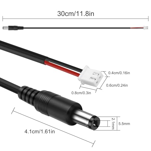 Cable DC5521 a XH2.54 de 2 pines de corriente continua para routers y luces LED 7