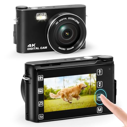 デジカメ 4Ｋデジタルカメラ 6400万画素 ミニカメラ 3.0インチタッチスクリーン USB-C入力・出力 コンパクト 軽量 充電式 小型こんでじカ 41C222io4tL.jpg