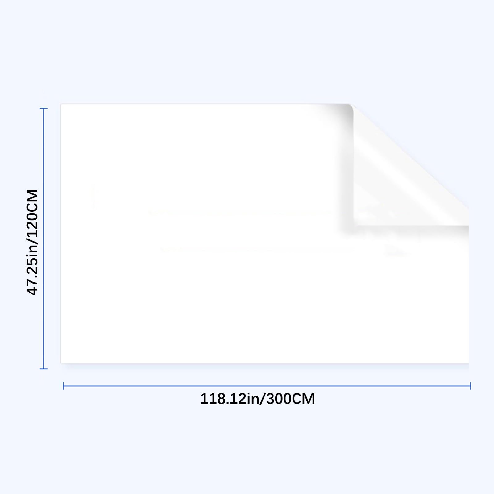 Tablica magnetyczna, Papier do tablicy magnetycznej Samoprzylepny, kasowalny, suchościeralny, adsorpcja elektrostatyczna, wielokrotnego użytku, biały, wiele rozmiarów(35.44x78.75in)