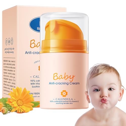 Calendula Stretch Mark & Scar Treatment Cream - Moisturizing and Anti-Cracking Lotion with Vitamin E for Soothing and Gentle Protection of Face and Body - 50g