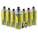 Campingman 8 Stück Gaskartusche 227g Butan Gas