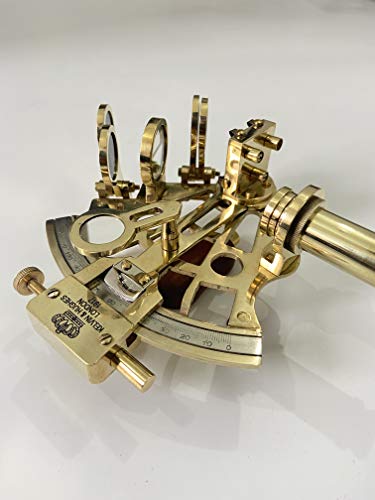 Malla Nautical Brass   Sextante náutico de trabajo en latón pulido brillante