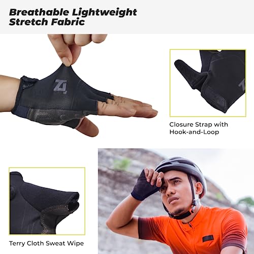Guantes ciclismo OOZi sin dedos para hombre y mujer miniatura 5