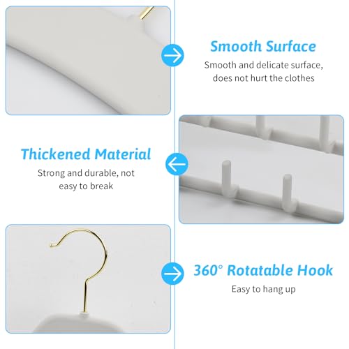 Cozlly 2 Stück gürtelhalter Krawattenhalter Gürtelhalter Kleiderschrank 360 Grad drehbarer Krawattenbügel, 11 Haken platzsparend Krawatte Schmuck Rack Zubehör für Gürtel, Fliege, Schal und Hut