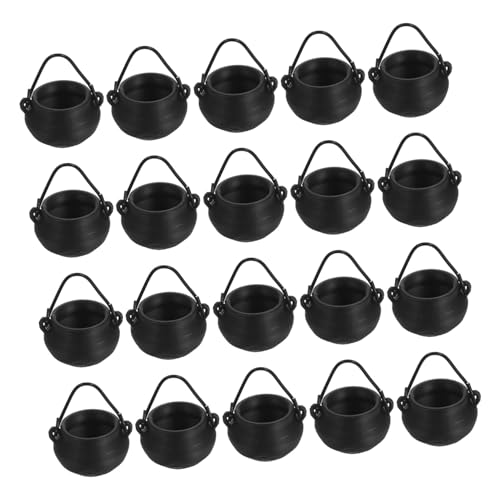 Caldero de Halloween pequeño mini accesorios de plástico Gatuida para manualidades de fiestas
