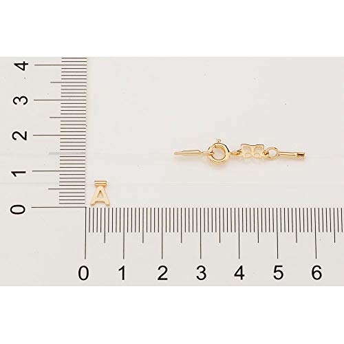 Gargantilha fio nylon folheada a ouro- com letra - tam.42 cm Rommanel (letra N)