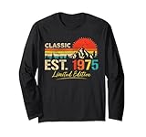 Photo Gallery classic est. 1975 limited edition vintage year 1975 birthday maglia a manica Photo Gallery classic est. 1975 limited edition vintage year 1975 birthday maglia a manica