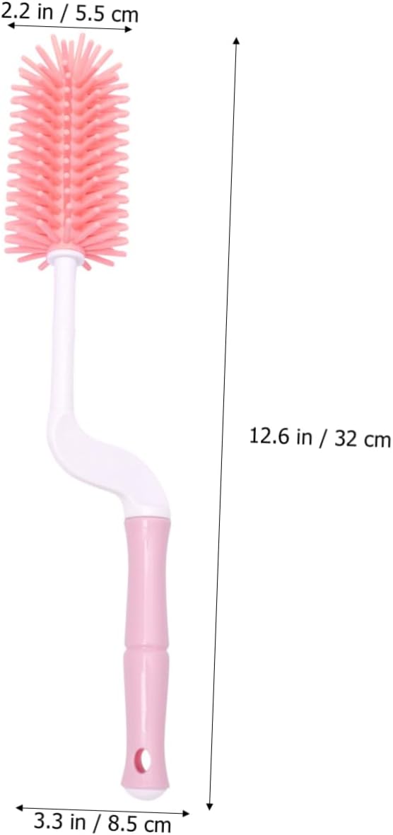 Rotatable Feeding Bottle Cleaning Brush Set with Pacifier Sponge Brush Multifunctional Nursing Accessories for Bottle Scrubbing and Easy Hard to Reach Area Cleaning Portable Pink image 2 of 9 B0FMQZVQP6