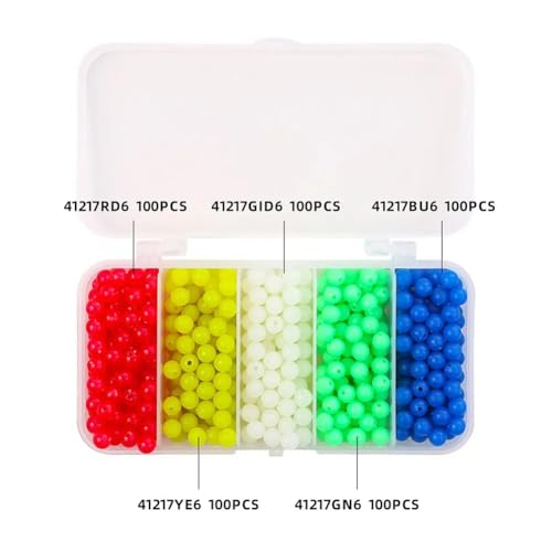 Set de 500 cuentas de pesca de plástico duro en caja miniatura 3