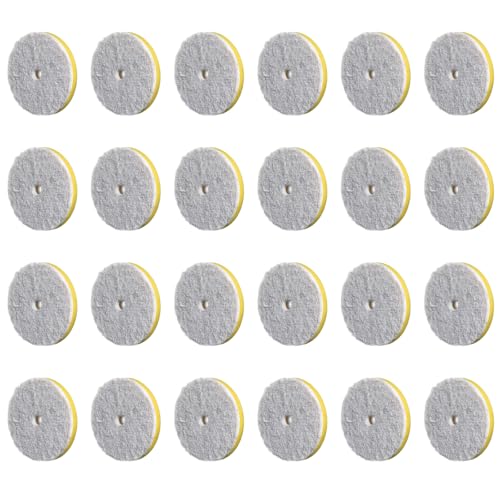 Image of RUPES 9.MF160M Pack of 24 Yellow D-A Fine Microfiber Polishing Pads 160mm | Compatible with 6 inch Backing Plate | Enhances Final Finish & Gloss | Quick Removal of Moderate Defects