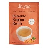 Divya's Immune Support Broth Mix - 3.2 Oz. - Spicy Turmeric Ginger Vegetable Broth for Immunity Support - Veggie Broth Ideal for Cooking Vegetarian Broth Base Soups and Vegan Meals