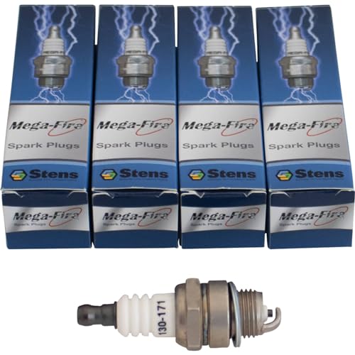 Stens 130-171-4 Spark Plug - 4 Pack Compatible with/Replacement for Echo PB Series Backpack Blowers, ICS 613GC and 633GC, Shindaiwa DF212 and EB633 90114Y, A425000000, 584968101, 514770, 92070-2115