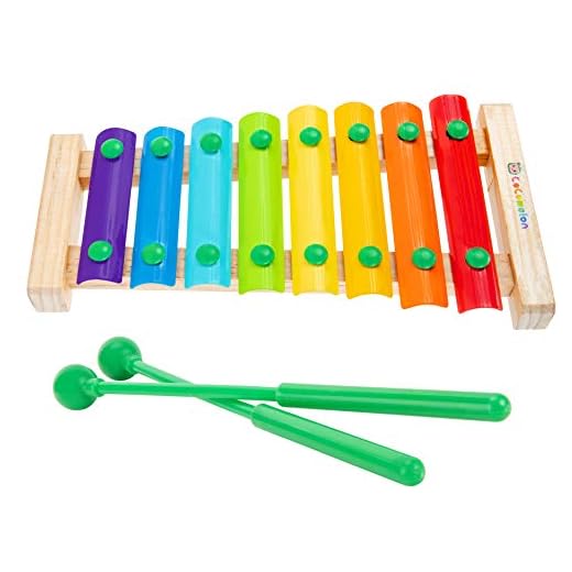 CoComelon First Act Musical Xylophone with 2 Mallets, Kids Music Toy, Develop Your Child's Hand-Eye Coordination, Fine Motor Skills, and Gross Motor Skills
