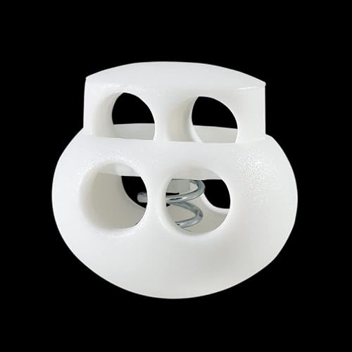 Vista 16 de Paquete de 10 cierres de cordón de resorte elástico, tapón deslizante de palanca de plástico para clip de cuerda de paracaídas, cordón elástico