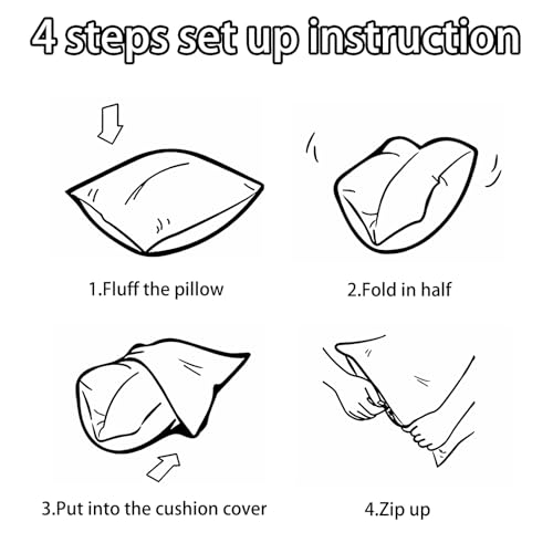 Joyshare Cushion Cover, 40 x 40 cm, Set di 4 con Home Sweet Home, Decorative Cushion Cover con cerniera nascosta, Divano Cushion, Divano Cushion Christmas (40 x 40, Giallo) - imagen 7